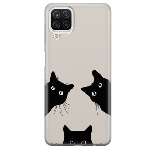Czarne koty  - Galaxy A12 Etui silikonowe z nadrukiem