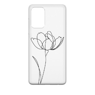 Tulipan minimal - Galaxy A13 5G Etui przeźroczyste z nadrukiem