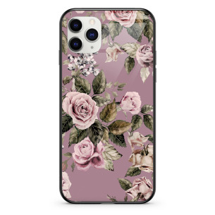 Fioletowe róże - IPhone 11 Etui szklane 