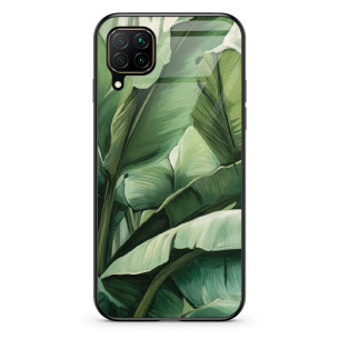 Zielone liście - Galaxy A12 Etui szklane