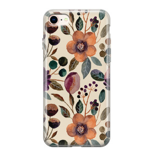 Malowane kwiaty - iPhone 8 Plus Etui silikonowe z nadrukiem