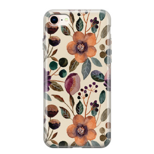 Malowane kwiaty - iPhone 7 Plus Etui silikonowe z nadrukiem