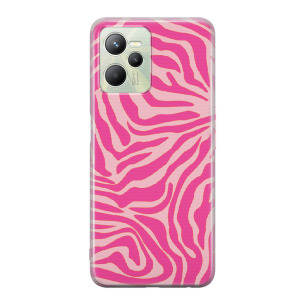 Zebra pink - Realme C31 Etui silikonowe z nadrukiem