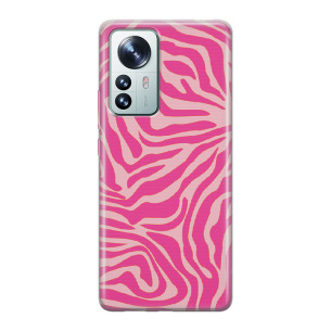 Zebra pink - Xiaomi 12 Etui silikonowe z nadrukiem