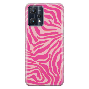Zebra pink - Realme 9 Pro Etui silikonowe z nadrukiem