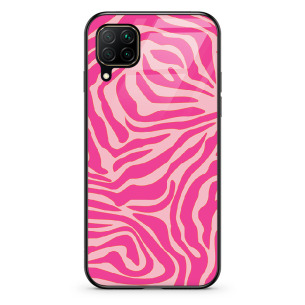 Zebra pink - Galaxy A12 Etui szklane