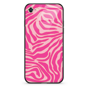 Zebra pink - Iphone 6 Etui szklane