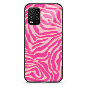 Zebra pink - Realme 8I Etui szklane