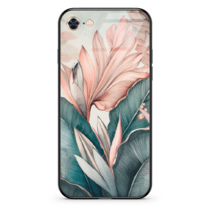 Pastelowe liście - Iphone 6 Etui szklane