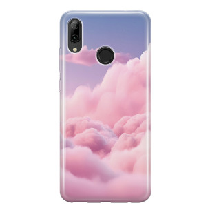 Chmury pink - Galaxy A40 Etui silikonowe z nadrukiem