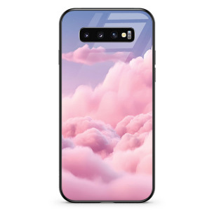 Chmury pink - Galaxy S10 Plus Etui szklane