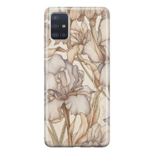Brązowe kwiaty - Galaxy A31 Etui silikonowe z nadrukiem