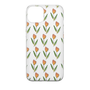 Tulipany orange - iPhone 14 Plus Etui przeźroczyste z nadrukiem