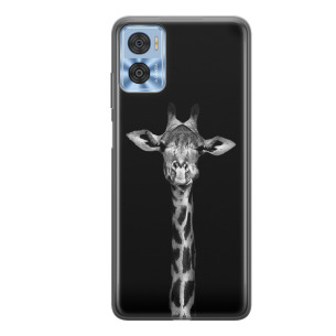 Żyrafa w czerni - Edge 40 Neo Etui silikonowe z nadrukiem