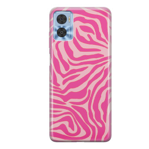 Zebra pink - Edge 40 Neo Etui silikonowe z nadrukiem