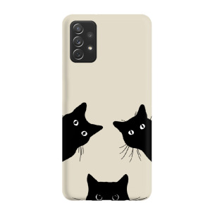 Czarne koty  - Galaxy A52 5G Etui beżowe z nadrukiem