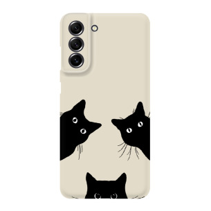 Czarne koty  - Galaxy S21 FE 5G Etui beżowe z nadrukiem
