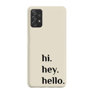 Hello - Galaxy A52 5G Etui beżowe z nadrukiem