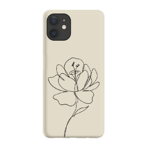 Róża minimal 2 - iPhone 12 mini Etui beżowe z nadrukiem