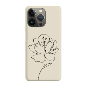 Róża minimal 2 - iPhone 12 Pro Etui beżowe z nadrukiem