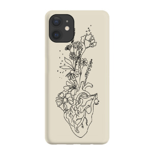Serce minimal - iPhone 12 mini Etui beżowe z nadrukiem