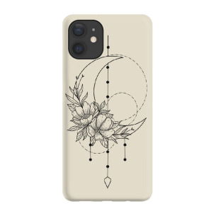 Flower moon - iPhone 12 mini Etui beżowe z nadrukiem