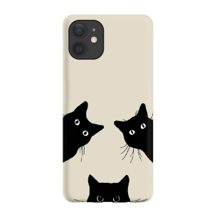 Czarne koty  - iPhone 12 mini Etui beżowe z nadrukiem
