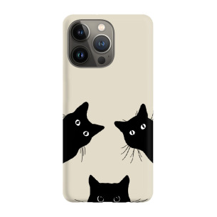 Czarne koty  - iPhone 12 Pro Etui beżowe z nadrukiem