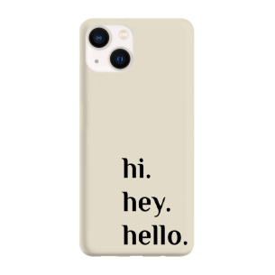 Hello - iPhone 13 Etui beżowe z nadrukiem