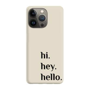Hello - iPhone 13 Pro Etui beżowe z nadrukiem