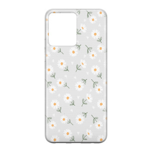 Kwiatki stokrotki białe  - Redmi Note 13 Pro 5G Etui przeźroczyste z nadrukiem