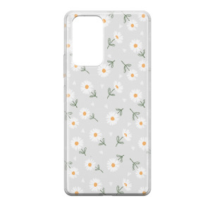 Kwiatki stokrotki białe  - Redmi Note 10 Pro Etui przeźroczyste z nadrukiem