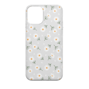Kwiatki stokrotki białe  - iPhone 12 Pro Etui przeźroczyste z nadrukiem