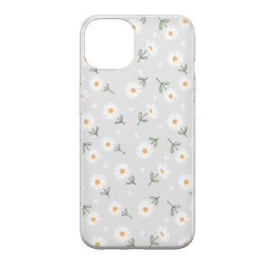 Kwiatki stokrotki białe  - iPhone 13 Etui przeźroczyste z nadrukiem