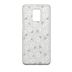 Kwiatki stokrotki białe  - Redmi Note 9S Etui przeźroczyste z nadrukiem