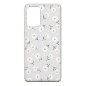 Kwiatki stokrotki białe  - Galaxy A32 4G Etui przeźroczyste z nadrukiem
