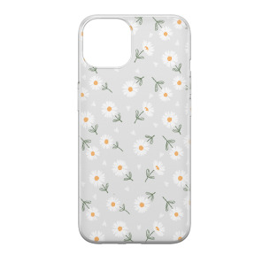 Kwiatki stokrotki białe  - iPhone 13 mini Etui przeźroczyste z nadrukiem