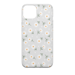 Kwiatki stokrotki białe  - iPhone 14 Etui przeźroczyste z nadrukiem