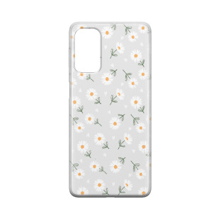 Kwiatki stokrotki białe  - Galaxy A54 5G Etui przeźroczyste z nadrukiem
