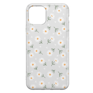 Kwiatki stokrotki białe  - iPhone 12 Pro MAX Etui przeźroczyste z nadrukiem
