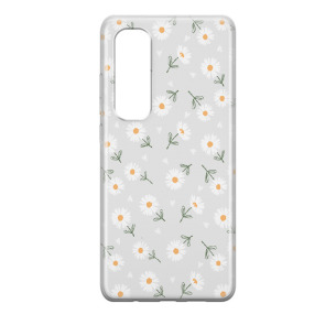 Kwiatki stokrotki białe  - Mi Note 10 Lite Etui przeźroczyste z nadrukiem