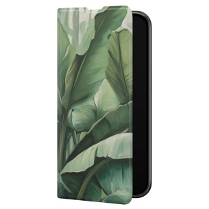 Zielone liście - iPhone 15 Pro Etui zamykane