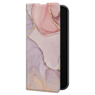 Różowy marmur golden - Galaxy A55 5G Etui zamykane