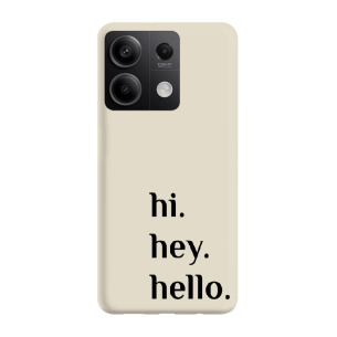 Hello - Redmi Note 13 5G Etui beżowe z nadrukiem