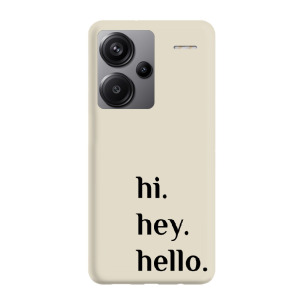 Hello - Redmi Note 13 Pro PLUS 5G Etui beżowe z nadrukiem