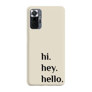 Hello - Redmi Note 10 Pro Etui beżowe z nadrukiem