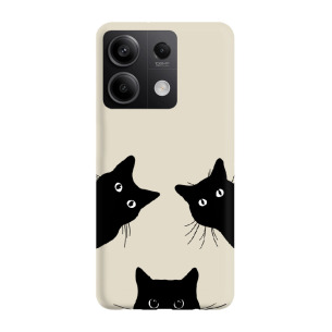Czarne koty  - Redmi Note 13 Pro 4G Etui beżowe z nadrukiem