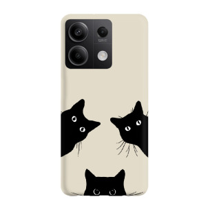 Czarne koty  - Redmi Note 13 Pro 5G Etui beżowe z nadrukiem
