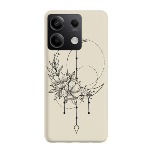 Flower moon - Redmi Note 13 Pro 4G Etui beżowe z nadrukiem