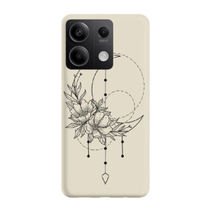 Flower moon - Redmi Note 13 5G Etui beżowe z nadrukiem